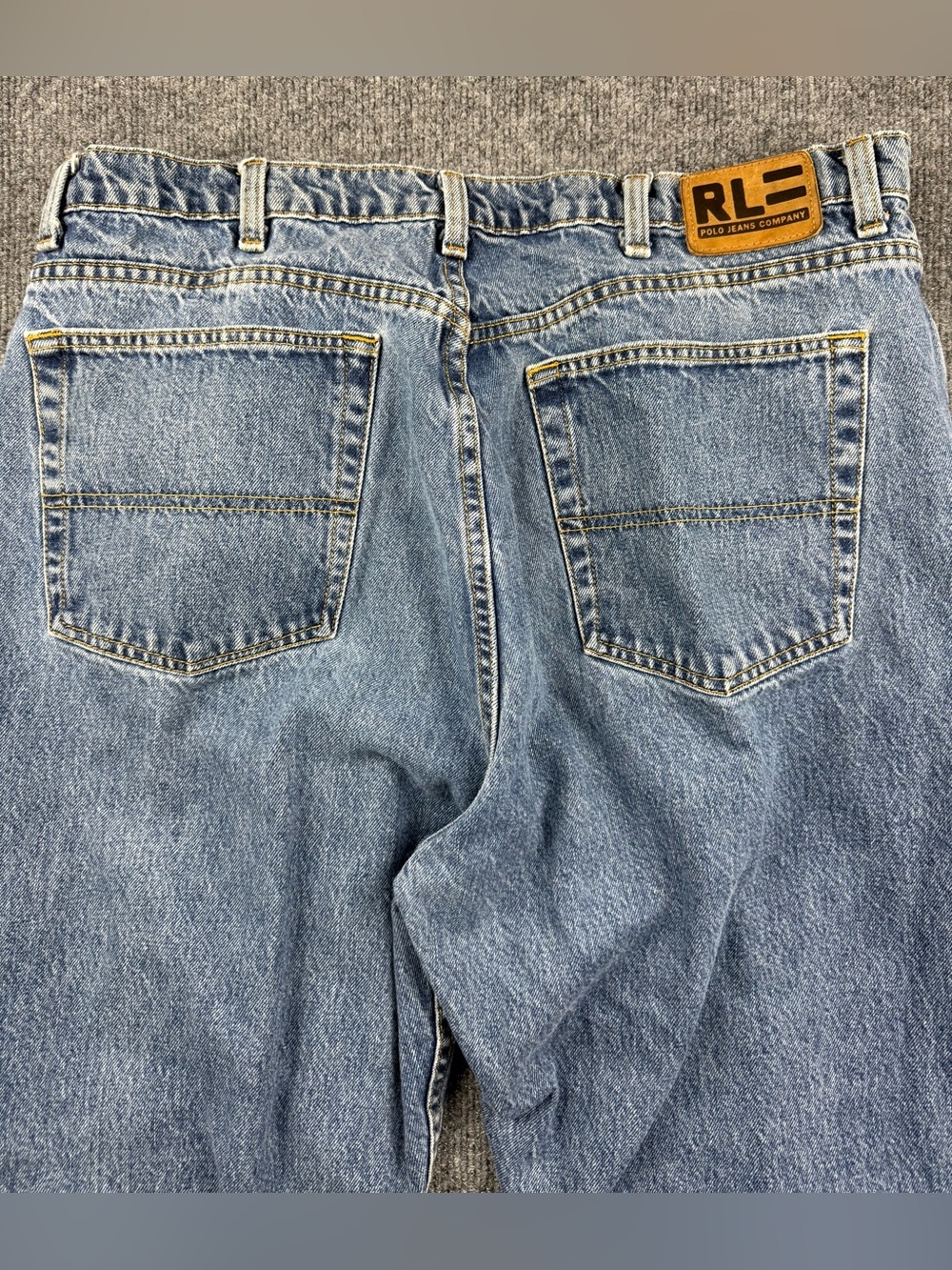 Ralph Lauren Y2K Classic Relaxed Blue Denim Jeans, Size 40x30